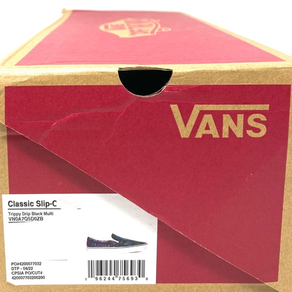 VANS Classic Slip On Low Top Black Multi Canvas Women Sneakers Size VN0A7Q5D0ZB - Picture 11 of 12